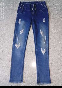 High-Waisted Jeans and White Pant