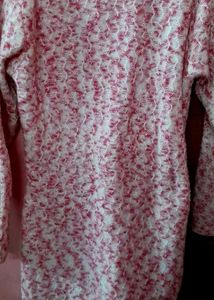 Floral Button-Up Cardigan in pink color