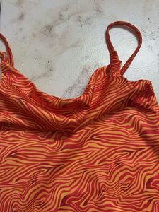 Orange Patterned Dress