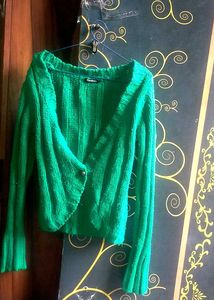 Green Knit Cardigan
