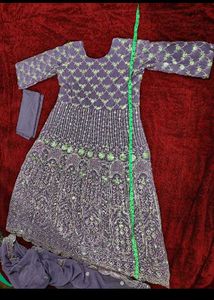Heavy Sequins Work Gown With Dupatta And Pant