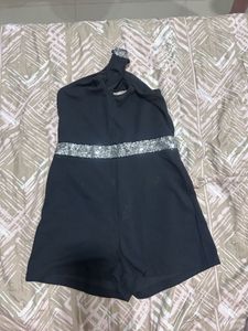 Black Sequin Romper