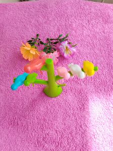 Plastic Bird Fruit/Meat Fork Set Of 6 With Stand