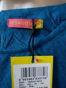 Vishudh Teal Blue Straight Kurta