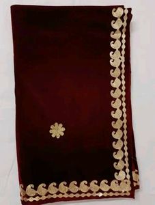 Elegant Maroon Saree