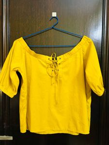 Yellow Tie-Up Top