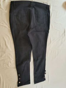 Black Jeans with Button Detail
