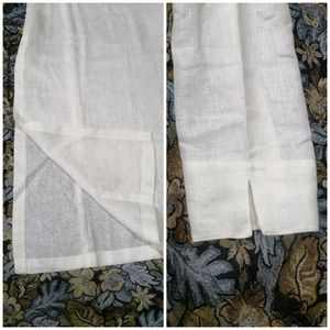 New pure Linen White Kurti