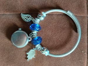 Blue Crystal Watch Bracelet