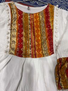 Stylish White Ethnic Top