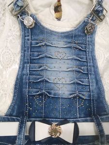 👗Dungaree frock dress