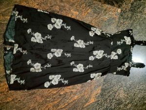 Floral Black Dress
