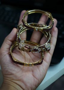 Elegant Indian Bangles (Set of 6)