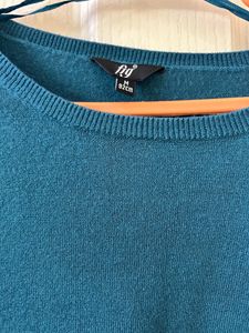 Fig Teal Round Neck Pullover