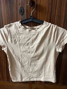 Cute Beige Crop Top