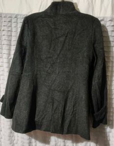 Gray Wool Blend Blazer