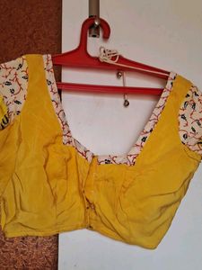 Yellow Printed Saree