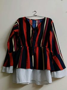 Peplum Multi Colour Top