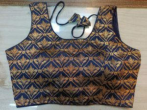 Sleeveless Blue Blouse