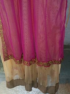 Pink &amp; Gold Embellished Fabric