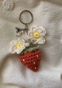 Strawberry Crochet Tote Bag