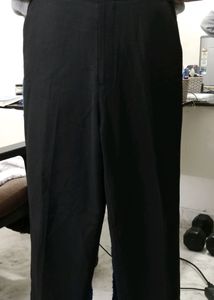 Cotton Blend Black Stripped Trousers