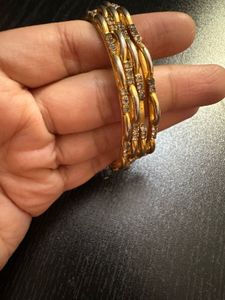 Gold Tone Bangle Set