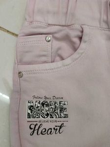 Cute Pink Girls Jeans
