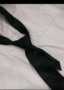 Black Patterned Tie