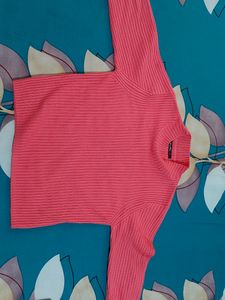 Zudio Pink Sweater High Neck
