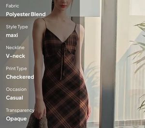 Brown Check Cute Dress
