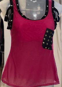 Yk2 Pinterest Padded Chic Pink Tank Top