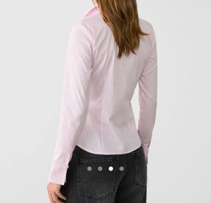 Pink Basic Fitted Shirt
