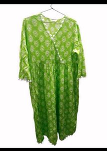 Green Printed Kurta Set