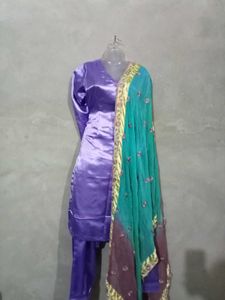 Purple Satin Suit