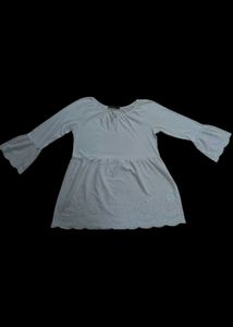 White Dress with Eyelet Details