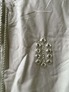 Beautiful Mirror work olive kurta😍