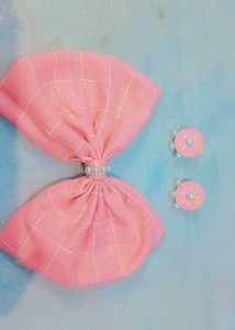 Hair Bow With Tops Pearl Work
