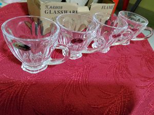 4 Glass Cups  With Sugar Free Sachets