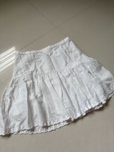 H&amp;M White Lace Skirt
