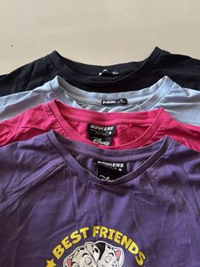 Bonkers Printed Baby Tee Combo Of 4