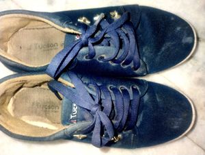 Denim Blue Shoes For Women