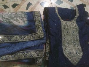 Elegant Navy Blue Kurta Set