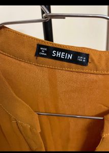 Shein Mustard Solid Jumpsuit