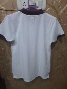 Stylish White Polo T-Shirt
