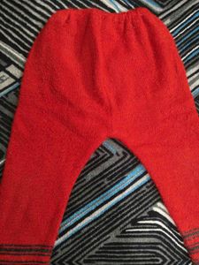 Red Patterned Knit Sweater with legging set