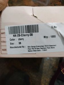 Burgundy Mary Jane Heels - Size 38
