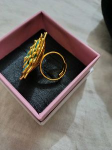 Turquoise Flower Statement Ring