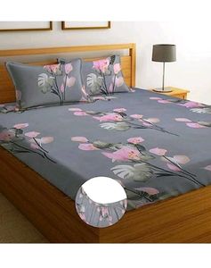 Cotton Bedsheet Elastic With Pillow
