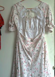 Floral Open Back Dress